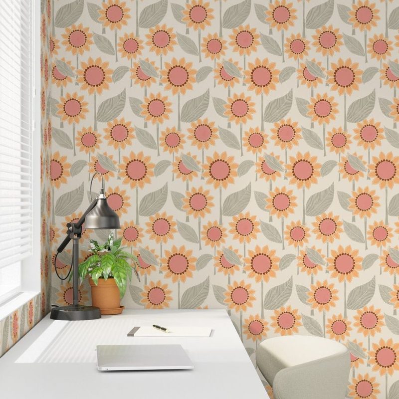 Sunny Side Up wallpaper in a room setting
